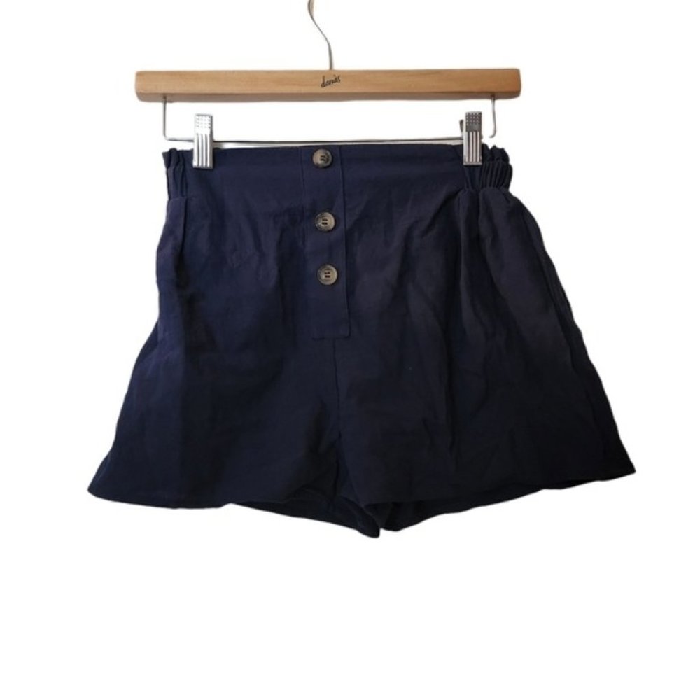 Shein Girls Basic Casual Pants Shorts Blue High Waist size 12 Years